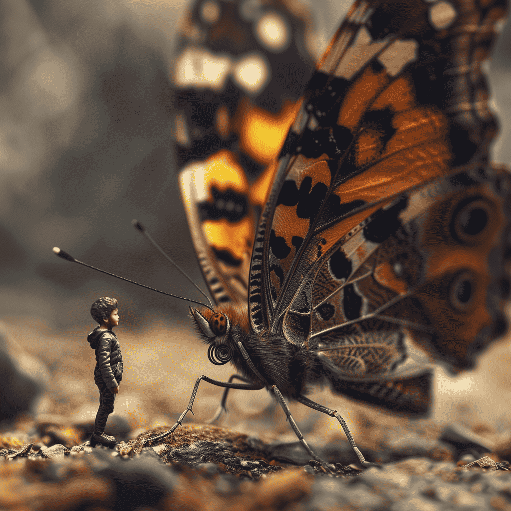 Kleine jongen met Vlinder
