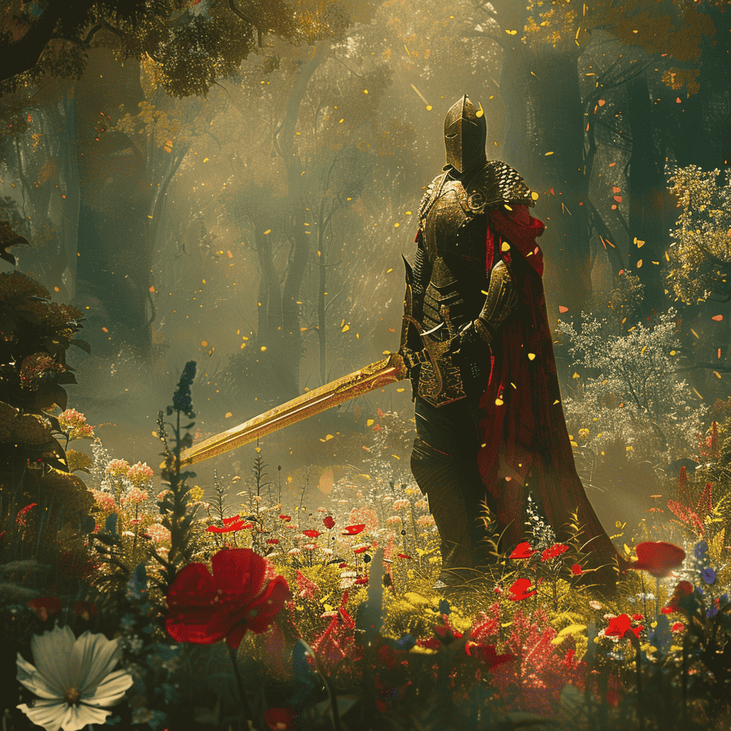 Ridder in het bos