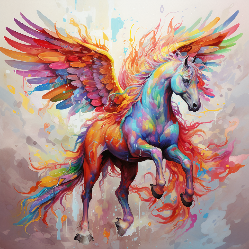 Gekleurde Pegasus