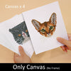 4 Mini Diamond Paintings - Katten set