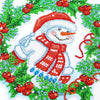 Diamond Painting Kerstkrans – Sneeuwpop