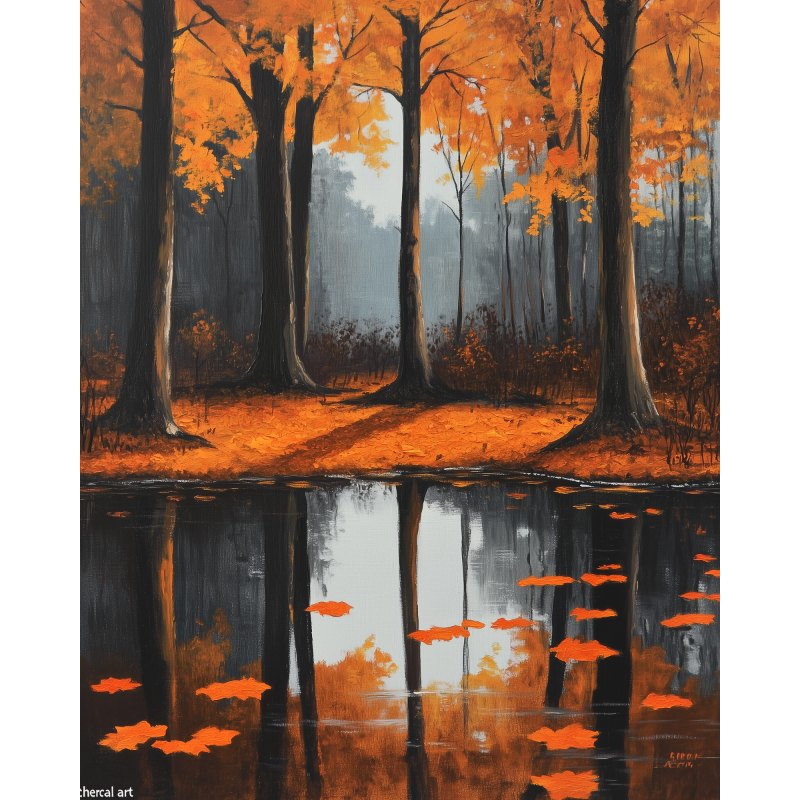 Herfst Bomen reflectie