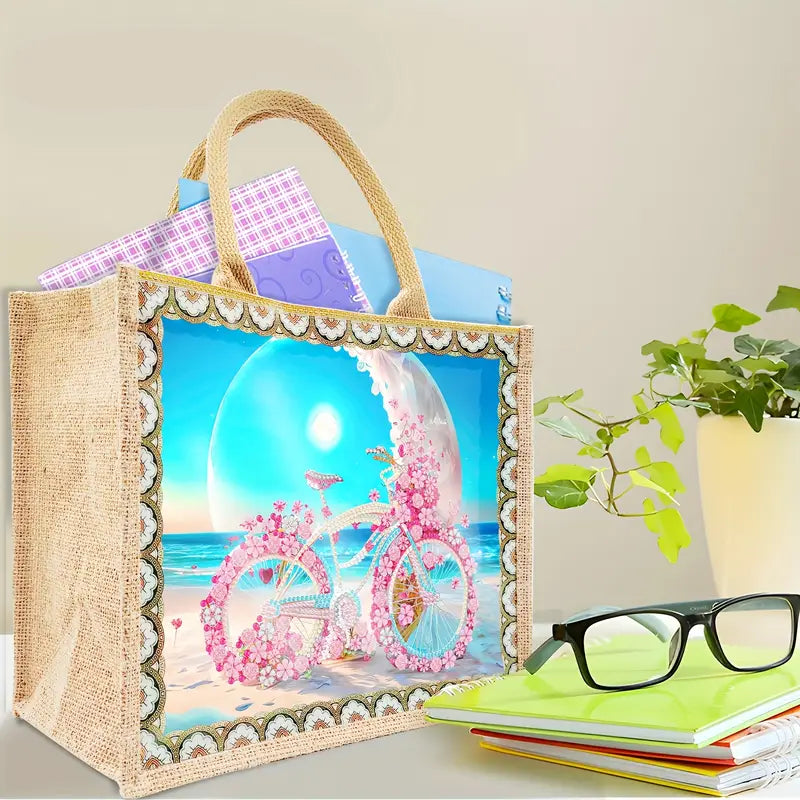 Diamond Painting Draagtas – Fiets op het Strand