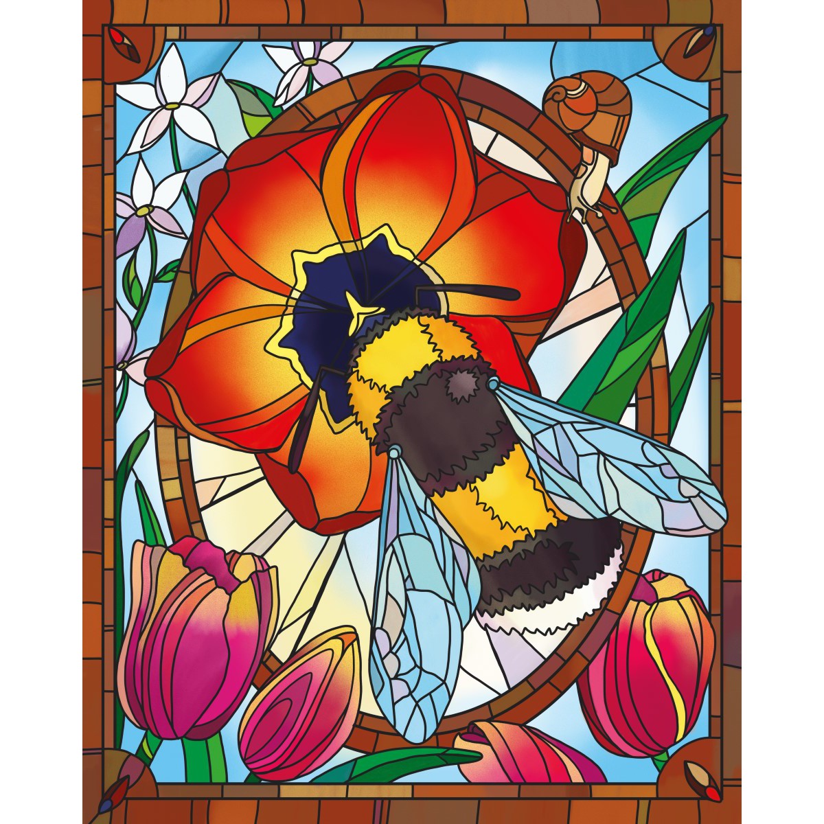 Glasschilderij Hommel - by Anneke Schipper