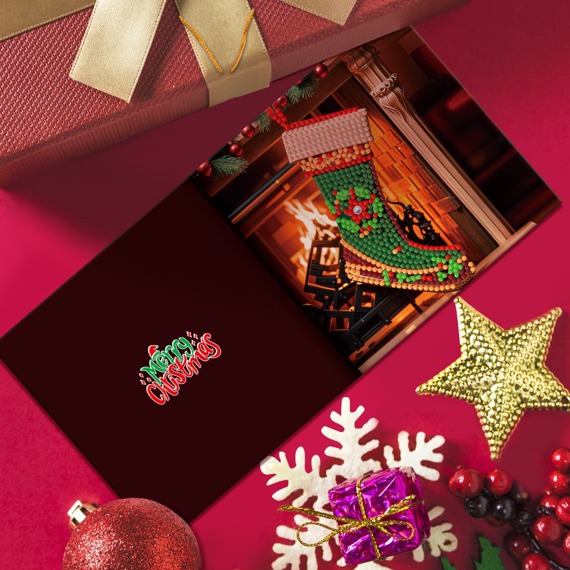 12 Kerstkaarten - Kerstsfeer set