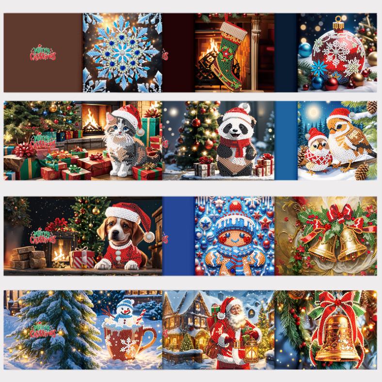 12 Kerstkaarten - Kerstsfeer set