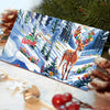 12 Kerstkaarten - Kerstman & Diertjes set