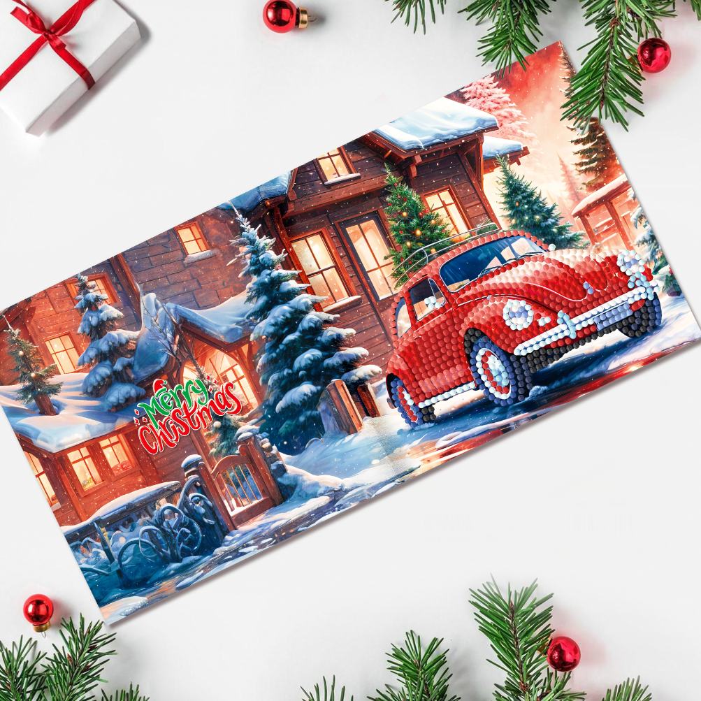 12 Kerstkaarten - Kerstman & Diertjes set