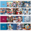 12 Kerstkaarten - Kerstman & Diertjes set