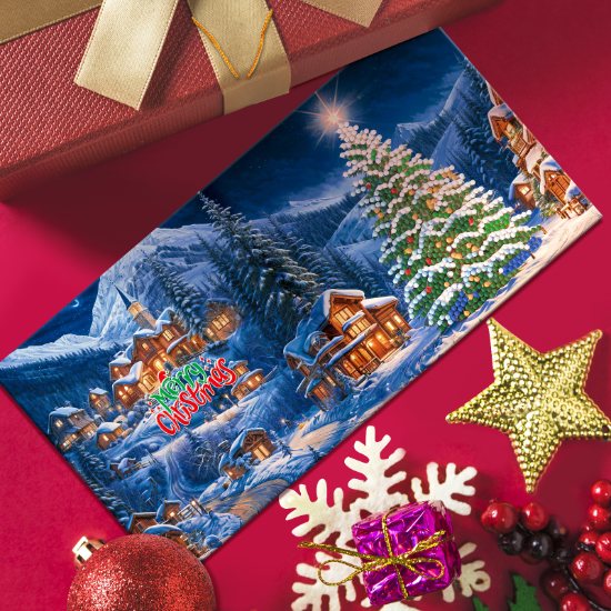 12 Kerstkaarten - Vrolijke Kerst set