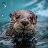 Zwemmende Otter