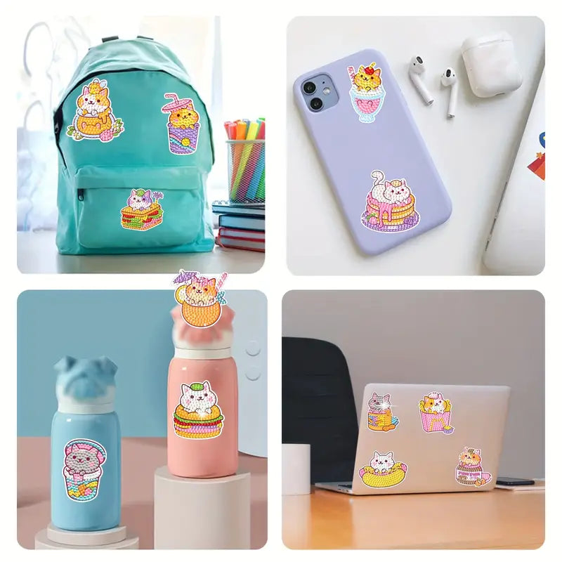 Diamond Painting Stickers - Set van 12 Katjes