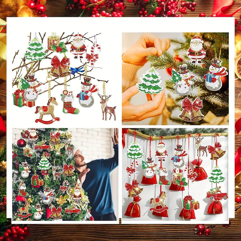 Kerst sleutelhangers - 12 Stuks