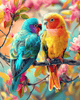 Prachtige gekleurde Vogels