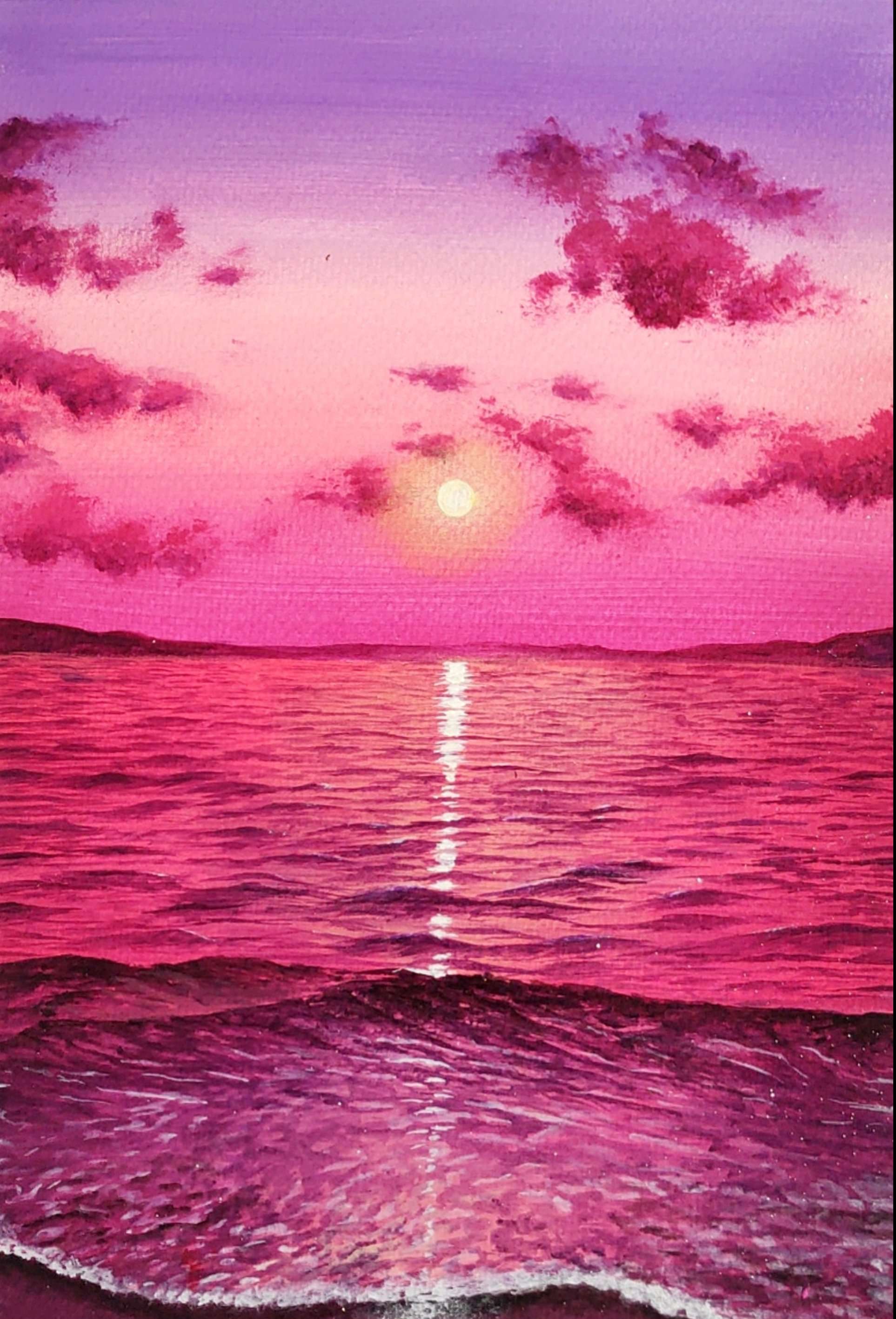 Roze Hemel En Zee
