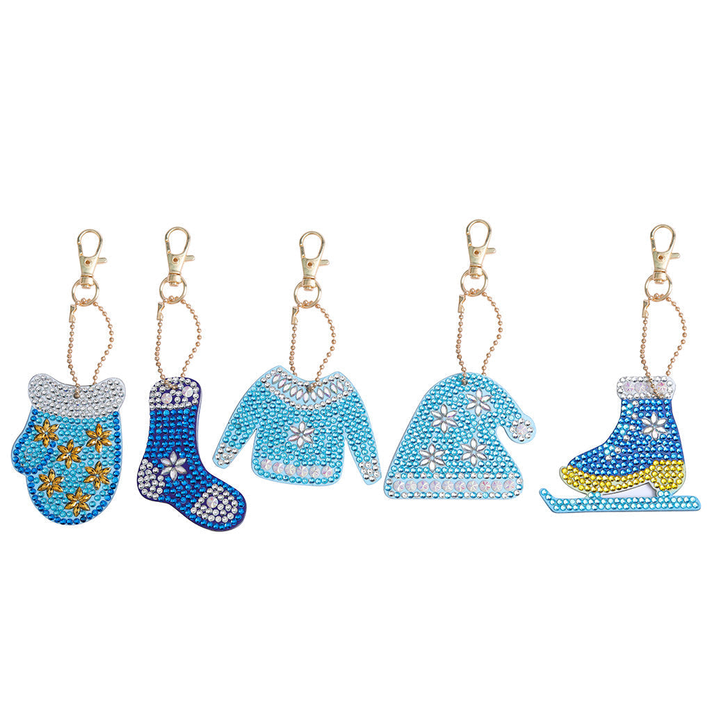 Winter Sleutelhangers | 5 Stuks
