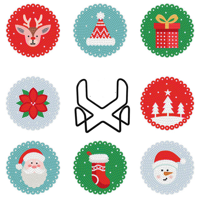 Kerst Onderzetters 8 Stuks