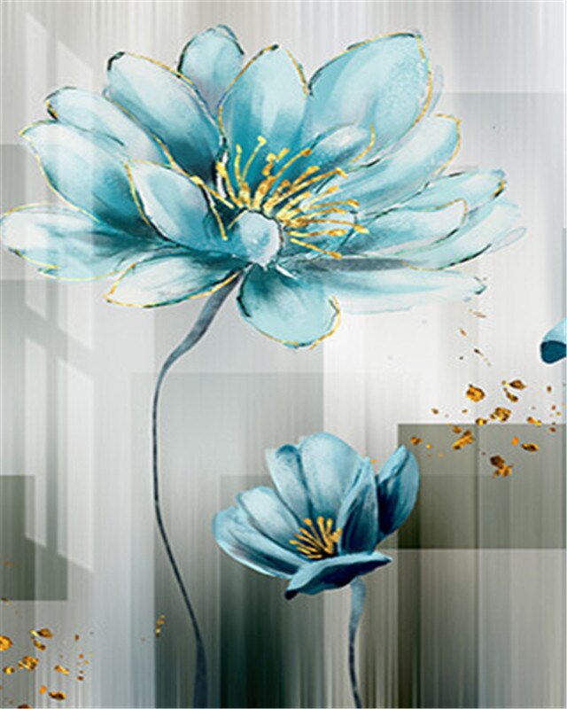 Blauwe Bloem | Diamond Painting