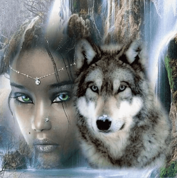 Vrouw en Wolf