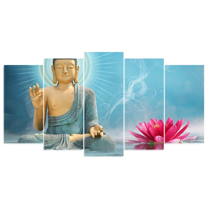 Boeddha - Lotusbloem | 5 Luiken