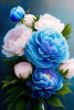 Blauwe en Witte Bloemen