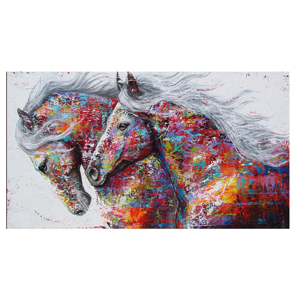 Kleurvolle Paarden | Diamond Painting